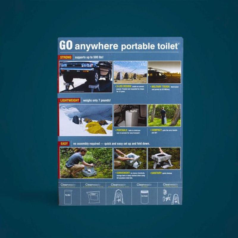 Load image into Gallery viewer, Cleanwaste GO Anywhere Portable Toilet - Gray
