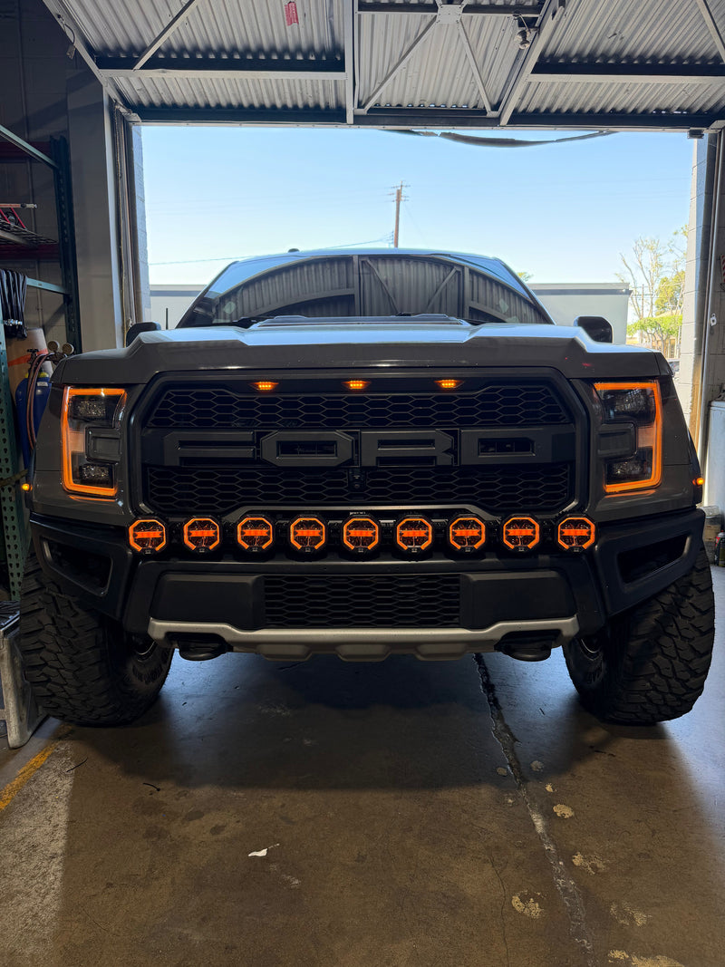 Load image into Gallery viewer, 9 Light U-Con Interlocking Off Road LED Pod With Amber or White DRL Running Light
