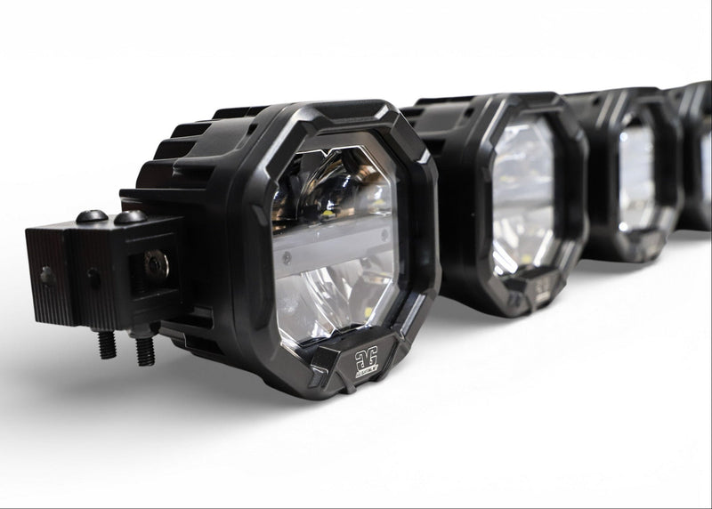 Load image into Gallery viewer, 3 Light U-Con Interlocking Off Road LED Pod With Amber or White DRL Running Light
