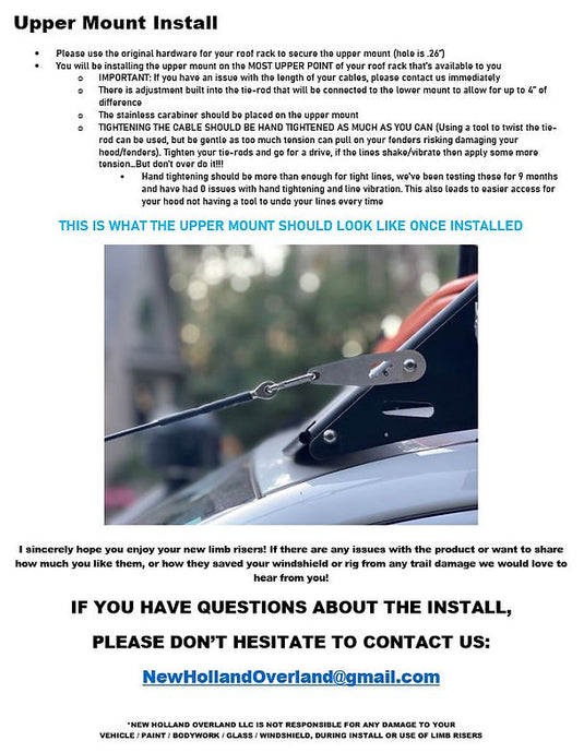 Colorado/Canyon Limb Riser Kit – New Holland Overland